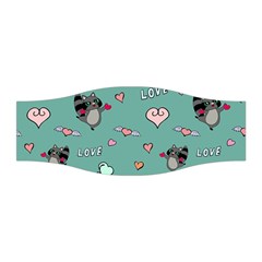 Raccoon Texture Seamless Scrapbooking Hearts Stretchable Headband by Wegoenart