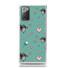 Raccoon Texture Seamless Scrapbooking Hearts Samsung Galaxy Note 20 Tpu Uv Case by Wegoenart