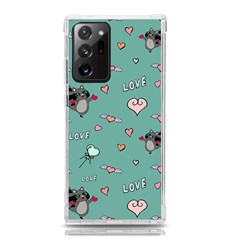 Raccoon Texture Seamless Scrapbooking Hearts Samsung Galaxy Note 20 Ultra Tpu Uv Case by Wegoenart