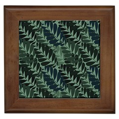 Background Pattern Leaves Texture Design Wallpaper Framed Tile by Wegoenart