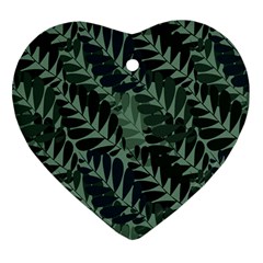 Background Pattern Leaves Texture Design Wallpaper Ornament (heart) by Wegoenart