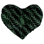 Background Pattern Leaves Texture Design Wallpaper Large 19  Premium Heart Shape Cushions Front