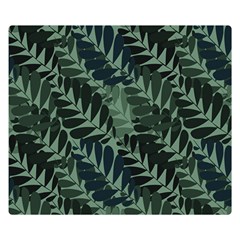 Background Pattern Leaves Texture Design Wallpaper Premium Plush Fleece Blanket (small) by Wegoenart