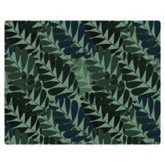 Background Pattern Leaves Texture Design Wallpaper Premium Plush Fleece Blanket (medium) by Wegoenart