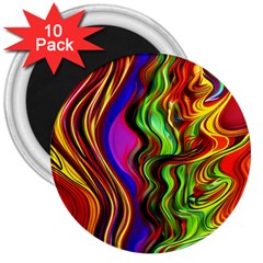 Swirls And Curls 3  Magnets (10 Pack)  by GardenOfOphir