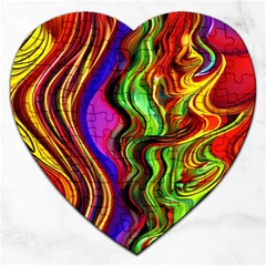 Swirls And Curls Jigsaw Puzzle (heart) by GardenOfOphir