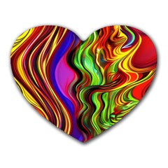 Swirls And Curls Heart Mousepad by GardenOfOphir