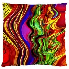 Swirls And Curls Large Cushion Case (one Side) by GardenOfOphir