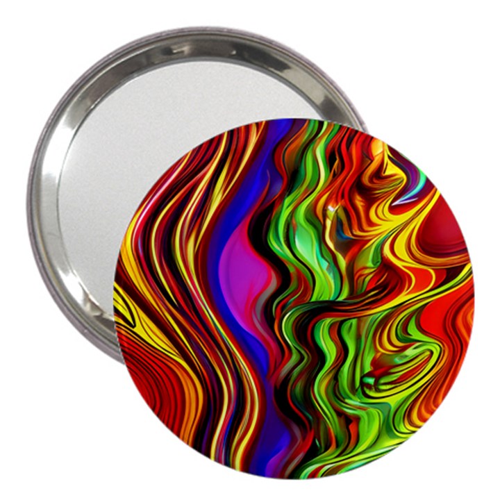 Swirls And Curls 3  Handbag Mirrors