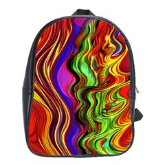 Swirls And Curls School Bag (xl) by GardenOfOphir