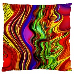 Swirls And Curls Large Premium Plush Fleece Cushion Case (two Sides) by GardenOfOphir