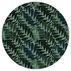 Background Pattern Leaves Texture Design Wallpaper Round Trivet by Wegoenart