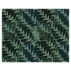 Background Pattern Leaves Texture Design Wallpaper One Side Premium Plush Fleece Blanket (medium) by Wegoenart