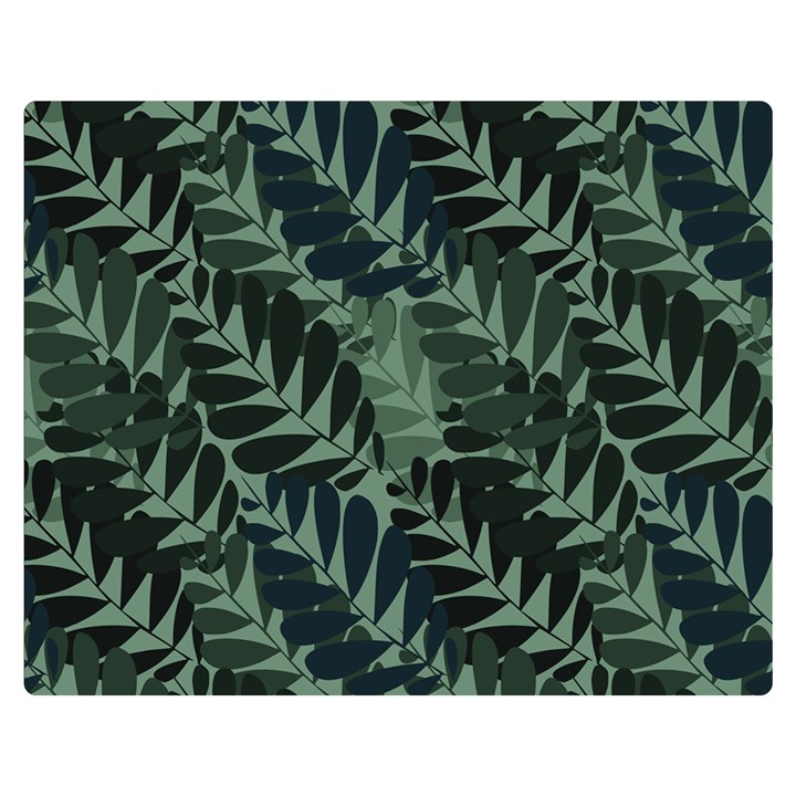 Background Pattern Leaves Texture Design Wallpaper One Side Premium Plush Fleece Blanket (Medium)