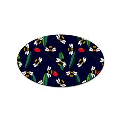 Art Floral Design Pattern Floral Pattern Sticker (oval)