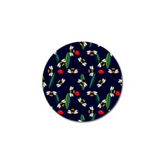 Art Floral Design Pattern Floral Pattern Golf Ball Marker by Wegoenart