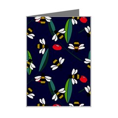 Art Floral Design Pattern Floral Pattern Mini Greeting Card by Wegoenart