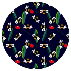 Art Floral Design Pattern Floral Pattern Round Trivet by Wegoenart