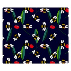 Art Floral Design Pattern Floral Pattern One Side Premium Plush Fleece Blanket (small)