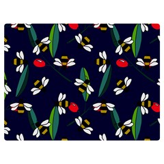 Art Floral Design Pattern Floral Pattern One Side Premium Plush Fleece Blanket (extra Small)