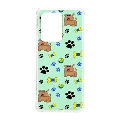 Dog Pattern Seamless Blue Background Scrapbooking Samsung Galaxy S20 Ultra 6 9 Inch Tpu Uv Case by Wegoenart