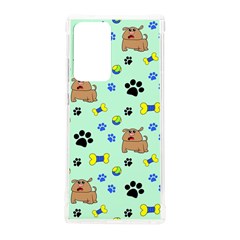 Dog Pattern Seamless Blue Background Scrapbooking Samsung Galaxy Note 20 Ultra Tpu Uv Case by Wegoenart