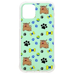 Dog Pattern Seamless Blue Background Scrapbooking Iphone 12/12 Pro Tpu Uv Print Case