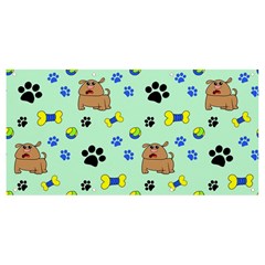 Dog Pattern Seamless Blue Background Scrapbooking Banner And Sign 8  X 4  by Wegoenart