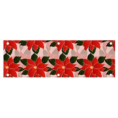 Poinsettia Pattern Seamless Pattern Christmas Xmas Banner And Sign 6  X 2  by Wegoenart