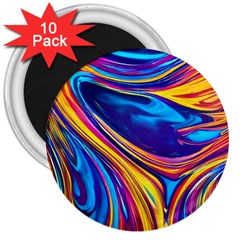 Dancing In The Liquid Light 3  Magnets (10 Pack)  by GardenOfOphir