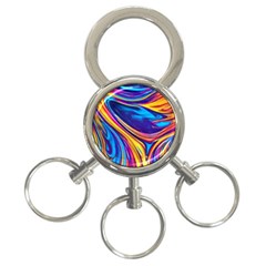 Dancing In The Liquid Light 3-ring Key Chain by GardenOfOphir