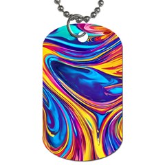 Dancing In The Liquid Light Dog Tag (one Side) by GardenOfOphir