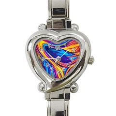 Dancing In The Liquid Light Heart Italian Charm Watch by GardenOfOphir