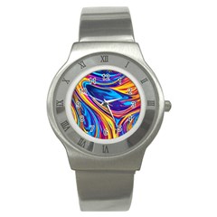 Dancing In The Liquid Light Stainless Steel Watch by GardenOfOphir