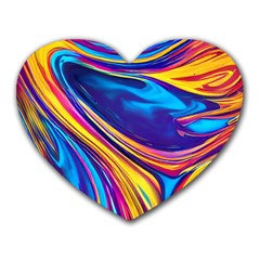 Dancing In The Liquid Light Heart Mousepad by GardenOfOphir