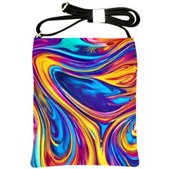 Dancing In The Liquid Light Shoulder Sling Bag by GardenOfOphir