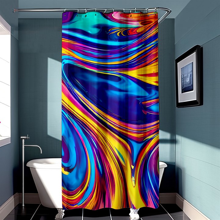 Dancing In The Liquid Light Shower Curtain 36  x 72  (Stall) 