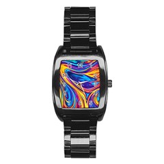 Dancing In The Liquid Light Stainless Steel Barrel Watch by GardenOfOphir