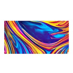 Dancing In The Liquid Light Satin Wrap 35  X 70  by GardenOfOphir