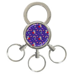 Texture Seamless Digital Scrapbooking Decorative 3-ring Key Chain by Wegoenart