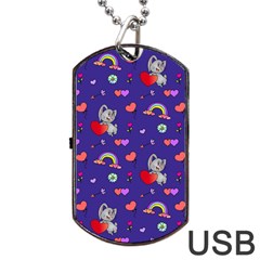 Texture Seamless Digital Scrapbooking Decorative Dog Tag Usb Flash (one Side) by Wegoenart