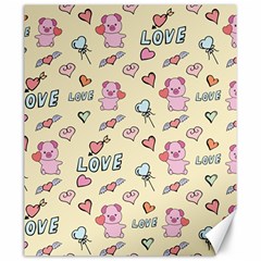 Pig Animal Love Romance Seamless Texture Pattern Canvas 20  X 24  by Wegoenart