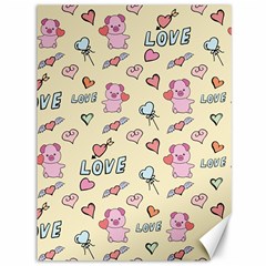 Pig Animal Love Romance Seamless Texture Pattern Canvas 36  X 48  by Wegoenart