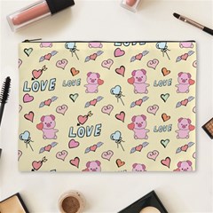 Pig Animal Love Romance Seamless Texture Pattern Cosmetic Bag (xl) by Wegoenart