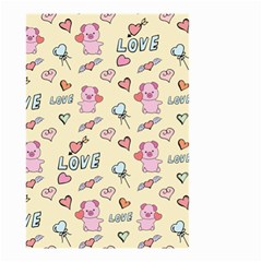 Pig Animal Love Romance Seamless Texture Pattern Small Garden Flag (two Sides) by Wegoenart