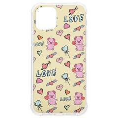 Pig Animal Love Romance Seamless Texture Pattern Iphone 12/12 Pro Tpu Uv Print Case by Wegoenart