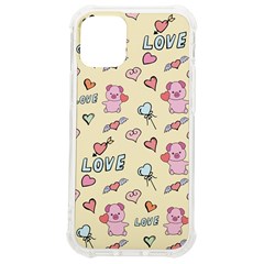 Pig Animal Love Romance Seamless Texture Pattern Iphone 12 Mini Tpu Uv Print Case	 by Wegoenart