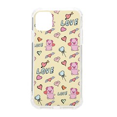 Pig Animal Love Romance Seamless Texture Pattern Iphone 11 Tpu Uv Print Case by Wegoenart