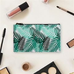 Background Pattern Texture Leaves Design Wallpaper Cosmetic Bag (small) by Wegoenart