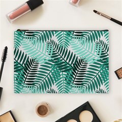 Background Pattern Texture Leaves Design Wallpaper Cosmetic Bag (large) by Wegoenart